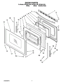 05 - Door Parts parts for Whirlpool Range WFG381LVQ0 from AppliancePartsPros.com