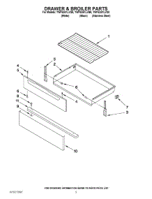 04 - Drawer & Broiler Parts parts for Whirlpool Range YWFE361LVB0 from AppliancePartsPros.com