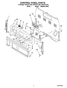 02 - Control Panel Parts parts for Whirlpool Range YWFE371LVS0 from AppliancePartsPros.com