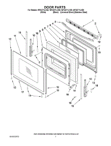 05 - Door Parts parts for Whirlpool Range WFG371LVB0 from AppliancePartsPros.com
