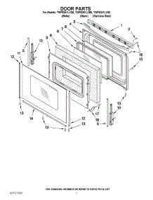 05 - Door Parts parts for Whirlpool Range YWFE361LVS0 from AppliancePartsPros.com