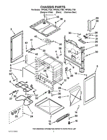 03 - Chassis Parts parts for Whirlpool Range YRF263LXTQ0 from AppliancePartsPros.com