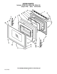 05 - Door Parts parts for Whirlpool Range YRF263LXTQ0 from AppliancePartsPros.com