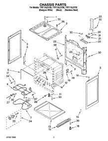 03 - Chassis Parts parts for Whirlpool Range YRF115LXVQ0 from AppliancePartsPros.com