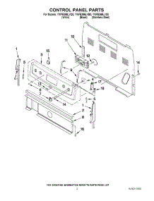 02 - Control Panel Parts parts for Whirlpool Range YWFE366LVB0 from AppliancePartsPros.com