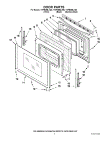 05 - Door Parts parts for Whirlpool Range YWFE366LVB0 from AppliancePartsPros.com
