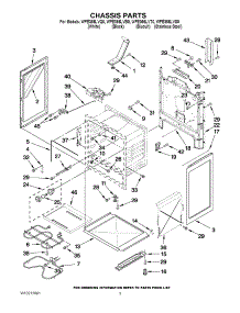 03 - Chassis Parts parts for Whirlpool Range WFE366LVB0 from AppliancePartsPros.com