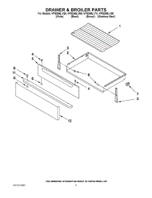 04 - Drawer & Broiler Parts parts for Whirlpool Range WFE366LVB0 from AppliancePartsPros.com