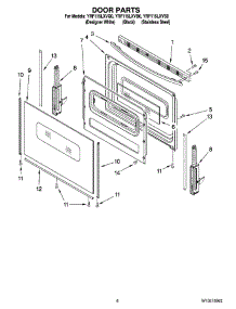 05 - Door Parts, Optional Parts (Not Included) parts for Whirlpool Range YRF115LXVS0 from AppliancePartsPros.com
