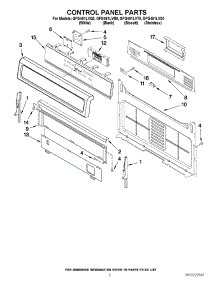 02 - Control Panel Parts parts for Whirlpool Range GFG461LVT0 from AppliancePartsPros.com