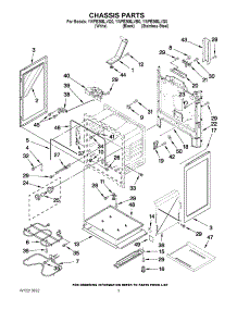 03 - Chassis Parts parts for Whirlpool Range YWFE366LVS0 from AppliancePartsPros.com
