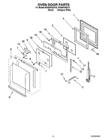 04 - Oven Door Parts parts for Whirlpool Range RS696PXGQ16 from AppliancePartsPros.com
