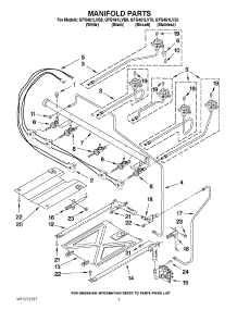 03 - Manifold Parts parts for Whirlpool Range GFG461LVS0 from AppliancePartsPros.com