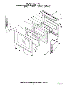 06 - Door Parts parts for Whirlpool Range GFG461LVS0 from AppliancePartsPros.com