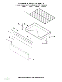 05 - Drawer & Broiler Parts parts for Whirlpool Range GFG461LVB0 from AppliancePartsPros.com