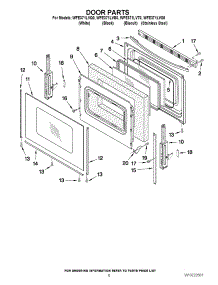 05 - Door Parts parts for Whirlpool Range WFE371LVB0 from AppliancePartsPros.com