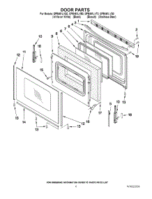 05 - Door Parts parts for Whirlpool Range GFE461LVS0 from AppliancePartsPros.com