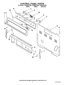 02 - Control Panel Parts parts for Whirlpool Range YGFE461LVS0 from AppliancePartsPros.com