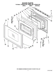 05 - Door Parts parts for Whirlpool Range YGFE461LVB0 from AppliancePartsPros.com