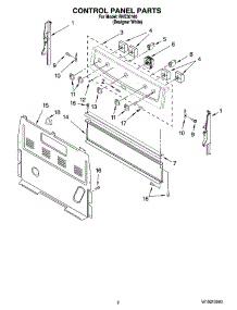 02 - Control Panel Parts parts for Whirlpool Range RVE30100 from AppliancePartsPros.com