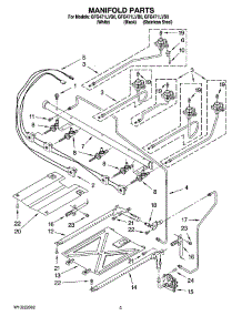 03 - Manifold Parts parts for Whirlpool Range GFG471LVS0 from AppliancePartsPros.com