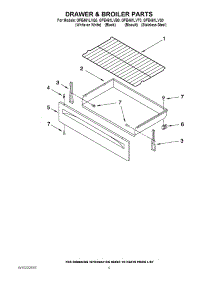 04 - Drawer & Broiler Parts parts for Whirlpool Range GFE461LVT0 from AppliancePartsPros.com