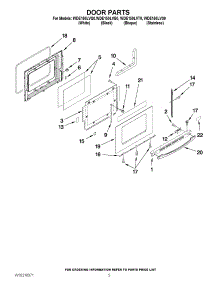 04 - Door Parts parts for Whirlpool Range WDE150LVB0 from AppliancePartsPros.com