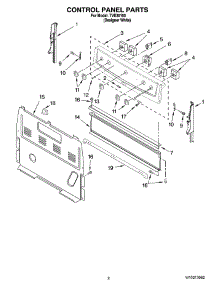 02 - Control Panel Parts parts for Whirlpool Range TVE30100 from AppliancePartsPros.com
