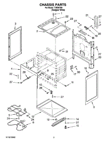 03 - Chassis Parts parts for Whirlpool Range TVE30100 from AppliancePartsPros.com