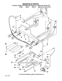 03 - Manifold Parts parts for Whirlpool Range WFG361LVD0 from AppliancePartsPros.com