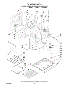 03 - Chassis Parts parts for Whirlpool Range WDE350LVQ0 from AppliancePartsPros.com