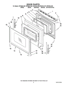 05 - Door Parts parts for Whirlpool Range WFE364LVD0 from AppliancePartsPros.com