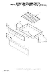 04 - Drawer & Broiler Parts parts for Whirlpool Range WFE361LVD0 from AppliancePartsPros.com