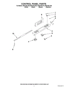 02 - Control Panel Parts parts for Whirlpool Range WDE150LVQ0 from AppliancePartsPros.com