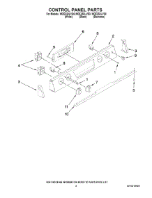 02 - Control Panel Parts parts for Whirlpool Range WDE350LVB0 from AppliancePartsPros.com