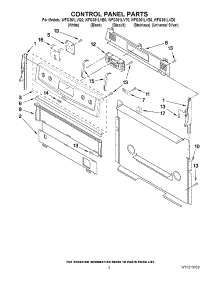 02 - Control Panel Parts parts for Whirlpool Range WFG361LVB0 from AppliancePartsPros.com