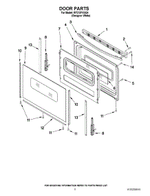 05 - Door Parts parts for Whirlpool Range RF212PXSQ4 from AppliancePartsPros.com