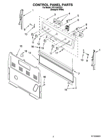 02 - Control Panel Parts parts for Whirlpool Range RF110AXSQ3 from AppliancePartsPros.com