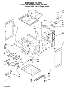 03 - Chassis Parts parts for Whirlpool Range RF114PXST3 from AppliancePartsPros.com