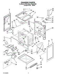 03 - Chassis Parts parts for Whirlpool Range RF264LXSB3 from AppliancePartsPros.com