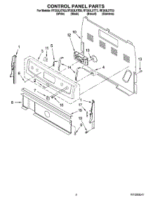02 - Control Panel Parts parts for Whirlpool Range RF263LXTQ3 from AppliancePartsPros.com