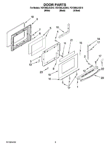 04 - Door Parts parts for Whirlpool Range YGY399LXUS10 from AppliancePartsPros.com