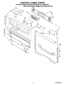 02 - Control Panel Parts parts for Whirlpool Range SF265LXTB2 from AppliancePartsPros.com