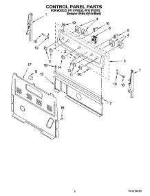 02 - Control Panel Parts parts for Whirlpool Range RF111PXSQ3 from AppliancePartsPros.com