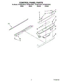 02 - Control Panel Parts parts for Whirlpool Range YGY397LXUQ10 from AppliancePartsPros.com
