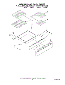 05 - Drawer And Rack Parts parts for Whirlpool Range GY399LXUB0 from AppliancePartsPros.com