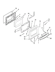 Door parts for Whirlpool Range YGY397LXUB0 from AppliancePartsPros.com
