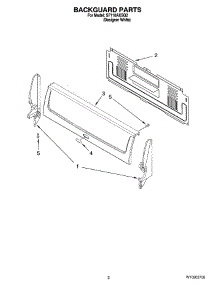 02 - Backguard Parts parts for Whirlpool Range SF110AXSQ2 from AppliancePartsPros.com