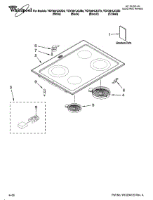 Cooktop parts for Whirlpool Range YGY397LXUQ0 from AppliancePartsPros.com