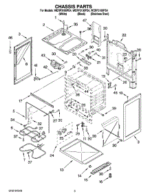 03 - Chassis Parts parts for Whirlpool Range WERP3100PQ4 from AppliancePartsPros.com
